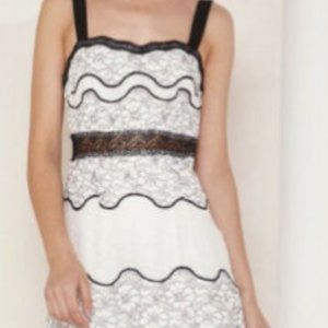 Foxiedox Lumma Lace Black & White Midi Dress S